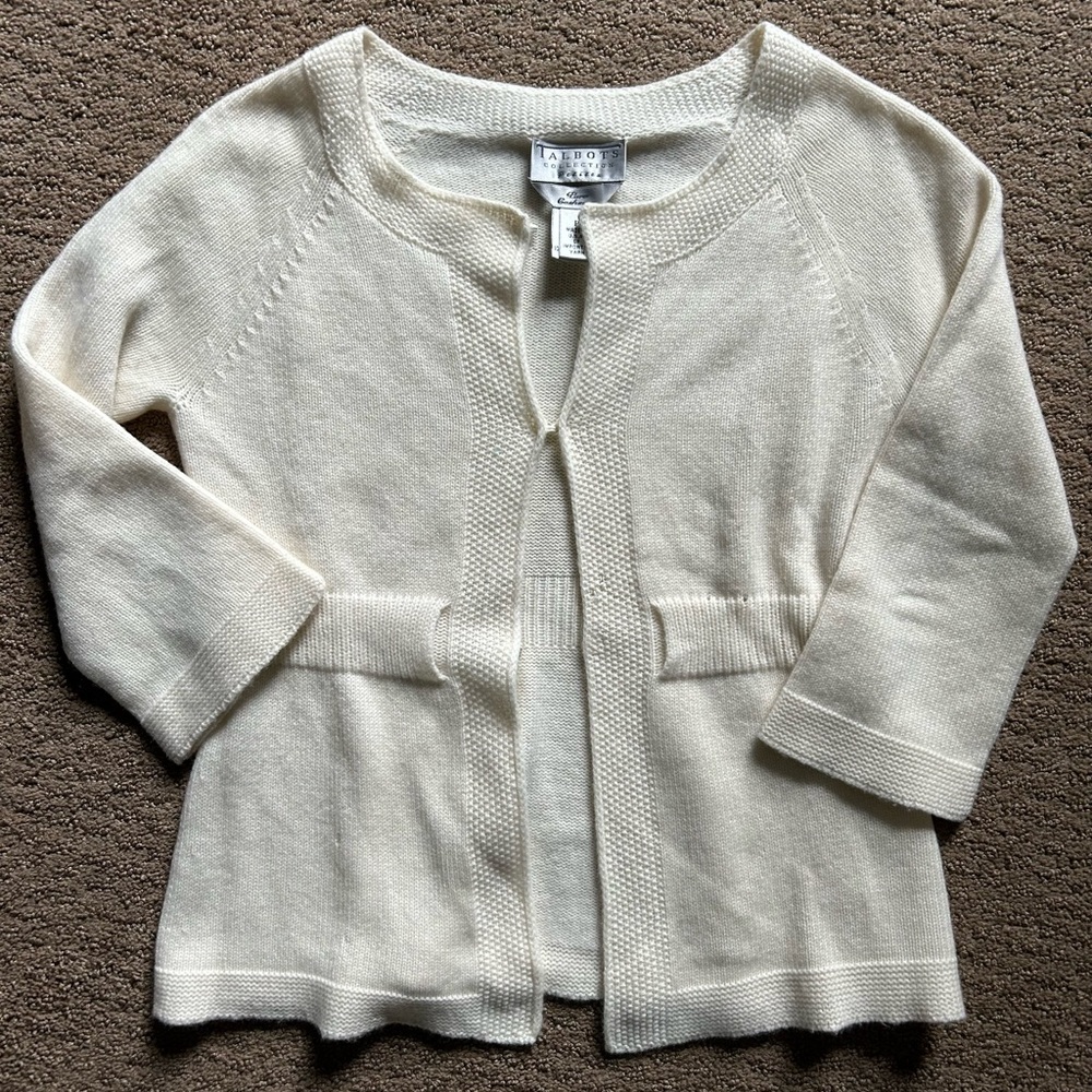 Talbots Collection Petite Cashmere Cardigan Sz Small